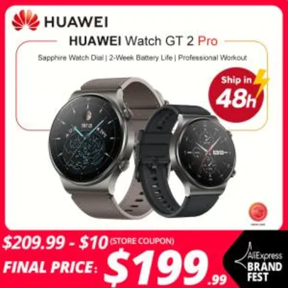 huawei relógio gt 2 pro smartwatch