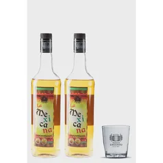 Kit 2 Garrafas Tequila La Mexicana 900ml + Brinde 1 Copo Dose