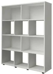 ESTANTE PARA LIVROS RACK BOOK10 NICHOS BRANCO ARTELY