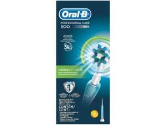 Escova de Dente Elétrica Oral-B - Professional Care 500 Cross Action | R$ 154