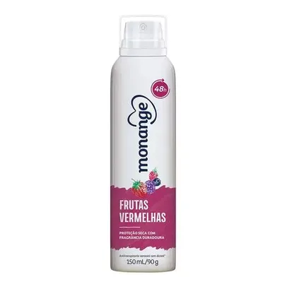 (5 Qtd) Desodorante Aerosol Monange Feminino Frutas Vermelhas 150ml