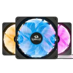 Kit Cooler Fan Redragon com 3 Unidades, RGB, 12cm | R$120