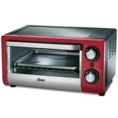 Forno Elétrico Oster Compact 220V Vermelho 10L 3 Funções Programáveis