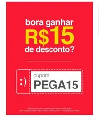 15 reais de desconto acima de 30