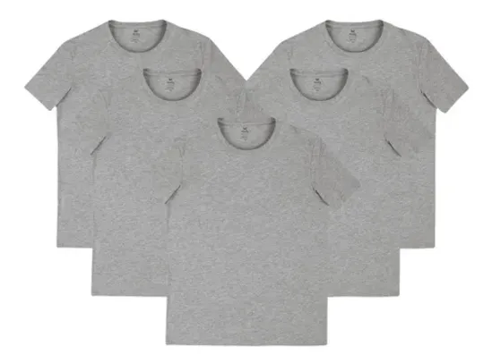 Kit 5 Camisetas Masculinas Básicas World Hering