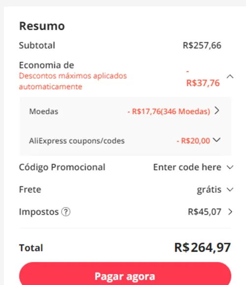 Imagem na descrição da promoção