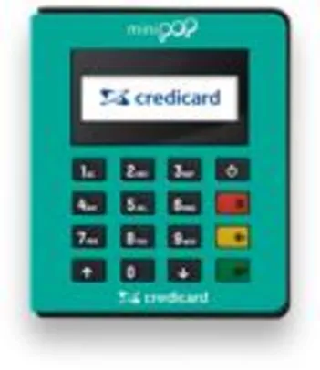 Maquininha de Cartão Pop Credicard - R$ 36 (pagamento em até 12x)