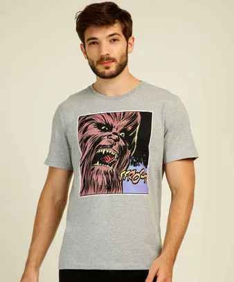 Camiseta Masculina Estampa Chewbacca Star Wars Disney | R$24