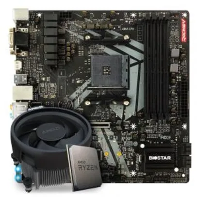 Kit Upgrade Placa Mãe Biostar Racing B450GT3 AMD AM4 + Processador AMD Ryzen 5 3600 3.6GHz
