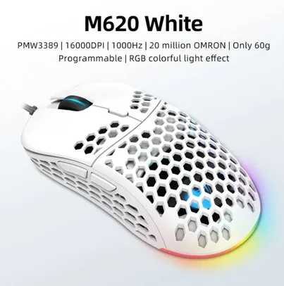 [Novos Usuários] Mouse Gamer Machenike M620 rgb pmw3389 com luz de led 60g