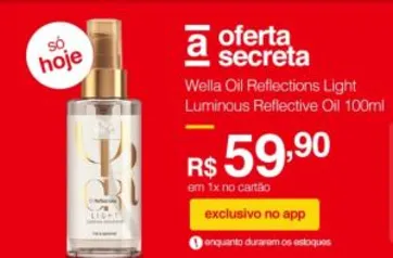 [App Americanas] Wella Oil Reflections Light Luminous Reflective Oil 100ml - R$60