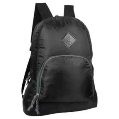 Mochila Dobrável IG-1000 em Poliéster na Cor Preto- SP Express - R$20