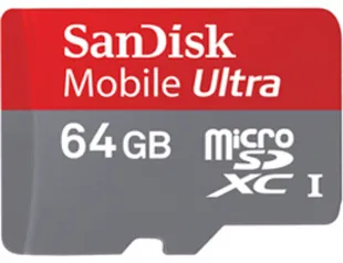 Cartão de Memória SanDisk Ultra® microSDXC™ UHS-I - 64GB