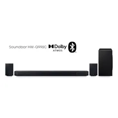 Soundbar Samsung HW-Q990C, com 11.1.4 canais,Wireless Dolby Atmos, Sincronia Sonora e Alexa integrado Preto