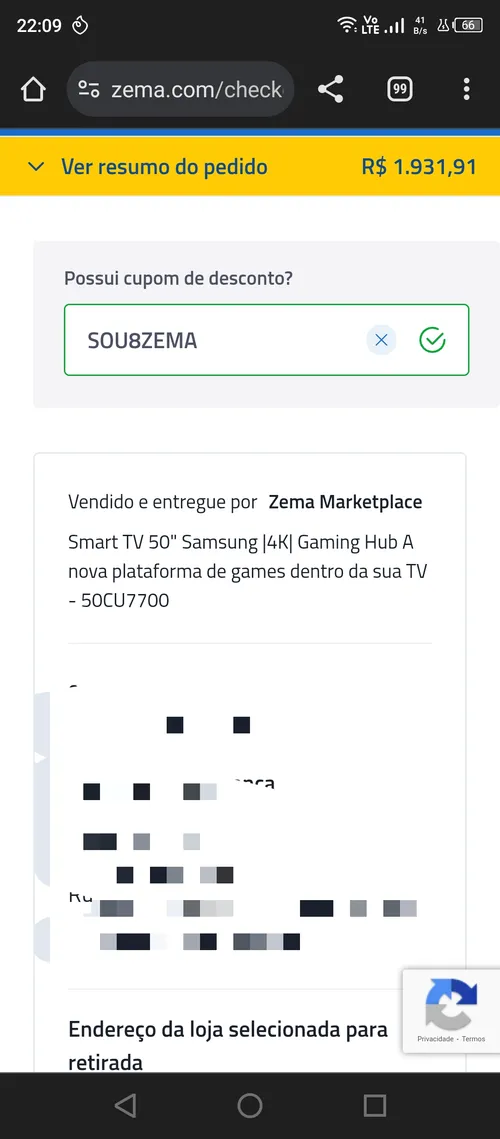 Imagem na descrição da promoção