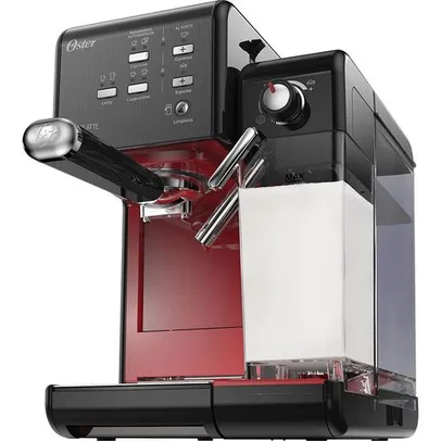 [AME SC R$ 590] 110v / 220v Cafeteira Expresso Oster PrimaLatte 19 Bar - Vermelha