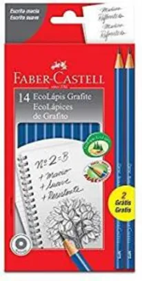 [PRIME]Lápis Preto Redondo Nº2B Faber-Castell EcoLápis PM/1210AZ12+2 - 14 Unidades | R$7