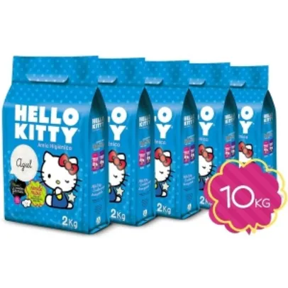 [Areia de Gato] Kit de Areia Higiênica Hello Kitty Azul c/ 5 unidades - 10kg - por R$25 + frete grátis (sudeste)