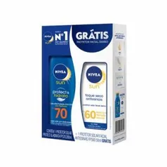 Protetor Solar Nivea FPS 70 + Protetor Solar Facial Fps 60 | R$50