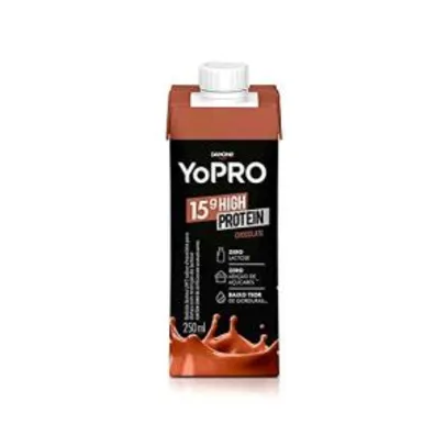 [Com recorrência R$4,94] Bebida Lactea com 15g de proteína Chocolate YoPRO 250ml | R$5,49