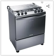 Fogão Brastemp 5 Bocas BFS5NCRUNA com Botões Removíveis - Inox | R$ 1189