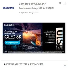 Compre uma TV QLED 8K e Ganhe um S10