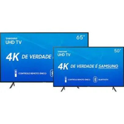 Smart TV LED 65'' Samsung 65RU7100 + Smart TV LED 50'' Samsung 50RU7100