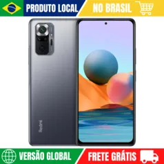 [Do Brasil] Smartphone Xiaomi Redmi Note 10 Pro Dual Sim 128Gb Onyx Gray 6GB RAM Versão Global