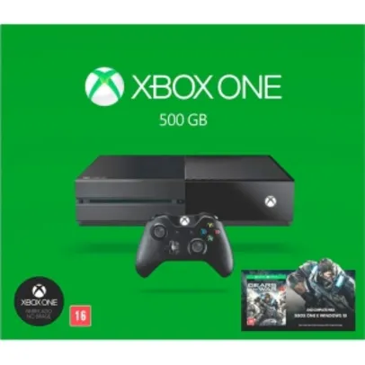 Xbox One 500GB + Game Gears of War 4 - R$ 1.099,00