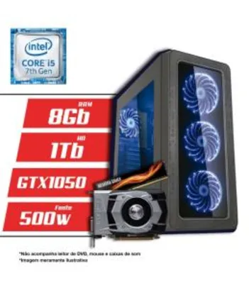 PC Gamer Intel Core i5 7ª Geração 8GB HD 1TB GTX1050 CertoX BRAVE