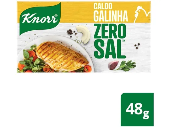 [Leve 3 e pague 2 - Cliente Ouro] Caldo de galinha Knorr Zero Sal 48G | R$2,39