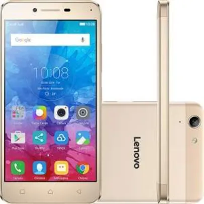 [Shoptime] Smartphone Lenovo Vibe K5 Dual Chip Android Tela 5" 16GB 4G Câmera 13MP - Dourado por R$ 809