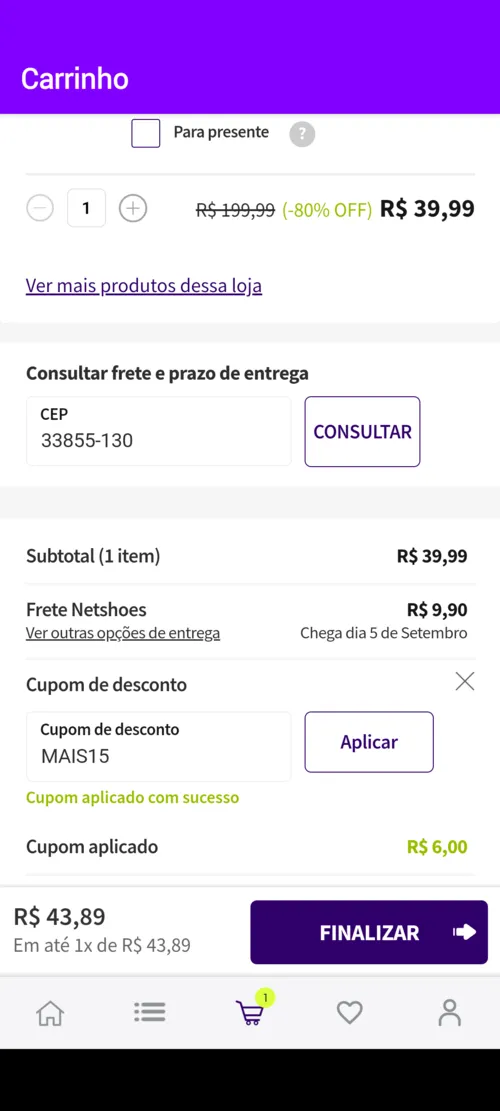 Imagem na descrição da promoção