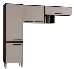 Cozinha Compacta Kit's Paraná Venice com 5 Portas - 250cm de largura 