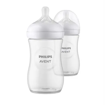 Mamadeira Philips Avent SCY903/02 Pétala 3.0 260ml - Kit com 2 Peças Transparente