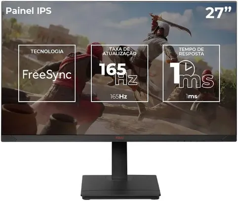 MONITOR GAMER PICHAU CENTAURI PULSE 27, 27 POL, IPS, 2K, 165HZ, 1MS, FREESYNC, HDMI/DP, PG-CRPLS27-BL01