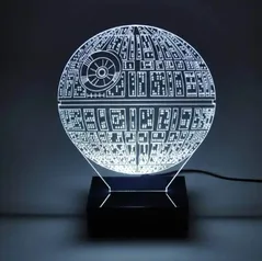 Abajur E Luminária Estrela Da Morte Star Wars Led