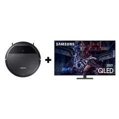 Kit Smart TV Samsung 65&quot; QLED 4K 65Q80A E Robô Aspirador 2 em 1 VR5000RM