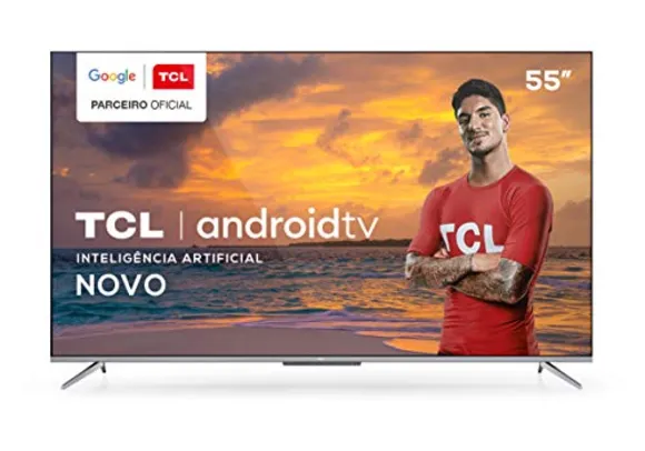 Smart TV TCL LED Ultra HD 4K 55 Android TV com Google Assistant, Borda Ultrafina e Wi-Fi - 55P715