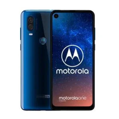 Celular Motorola Moto One Vision Azul Safira - 128GB R$ 1.579