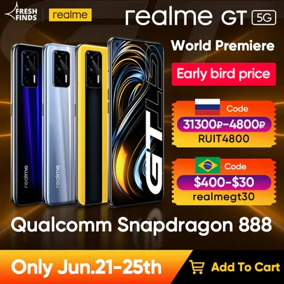 Smartphone Realme GT 5G 8GB+128GB | R$2.300