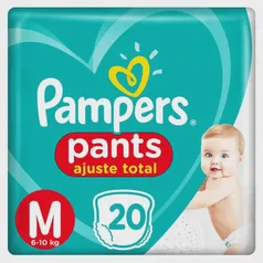 Kit com 10 Fraldas Pampers Pants Ajuste Total M - 20 Unidades