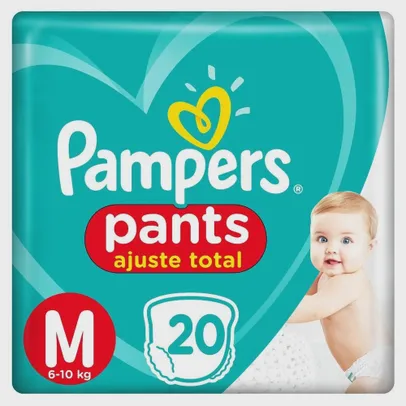 Kit com 10 Fraldas Pampers Pants Ajuste Total M - 20 Unidades