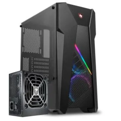 FONTE COUGAR VTE 600W + GABINETE PICHAU GAMING KRONEN RGB | R$570