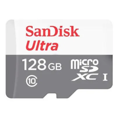 [Com AME R$117] Cartão de Memória Micro SD de 128GB SanDisk Ultra