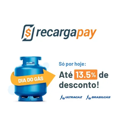 [RecargaPay + Ultragaz] Gás com até 13,5% de desconto + R$ 10 OFF