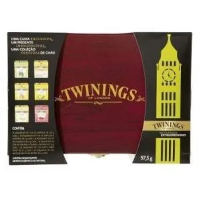 [TWININGS] Caixa De Madeira Twinings com 60 Saches de Chás + Frete grátis