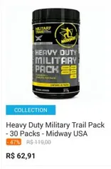 [Somente APP] Heavy Duty Military Trail Pack - 30 Packs - Midway USA - R$63