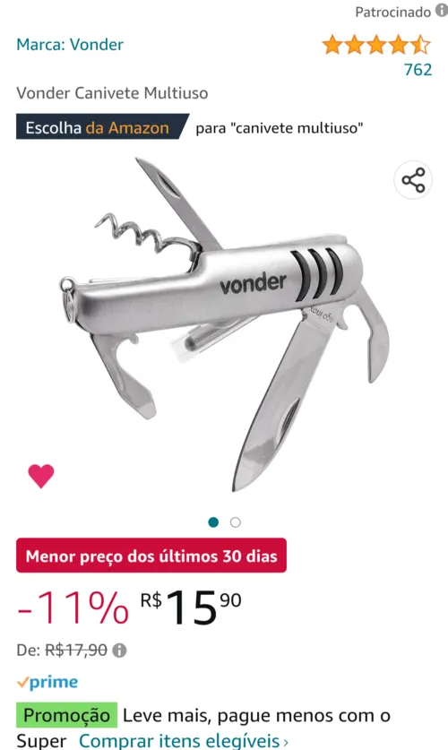 Imagem na descrição da promoção