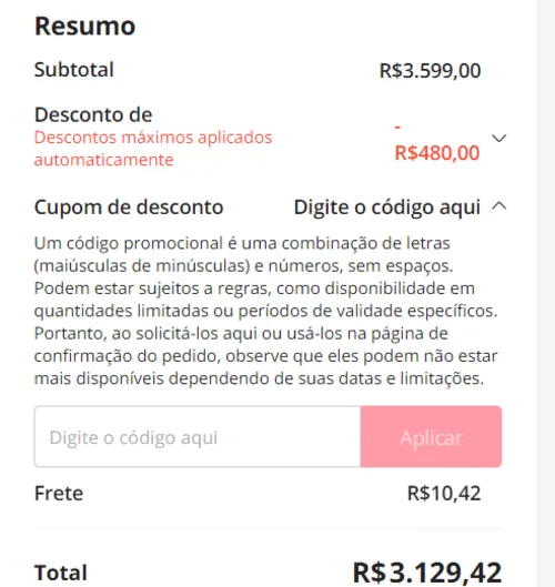 Imagem na descrição da promoção